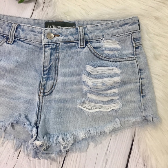 BOGO 1/2 OFF | Destroyed CutOff Denim Shorts EUC - Picture 3 of 6